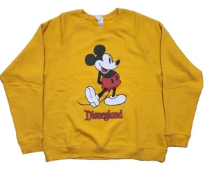 Disney Parks Disneyland Sweatshirt Mens XL Yellow Mickey Mouse NWT - Picture 1 of 5