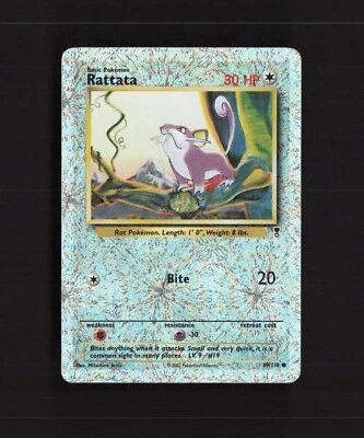 Rattata 89/110 Legendary Collection Firework Reverse Holo Pokemon Card DMG - Image 1 of 2