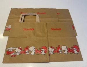 5 HELLO KITTY SANRIO Brown Paper Gift Party Bag Brand-new From Japan - Picture 1 of 3