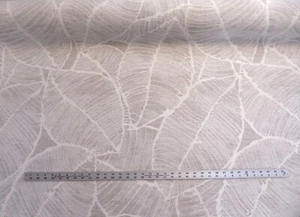 Fabricut Contract Pelion Natural Palm Leaf Chenille Fabric - Picture 1 of 10