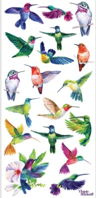 Violette Stickers Watercolor Bright Hummingbirds Crafts Planner Supply Scrapbook