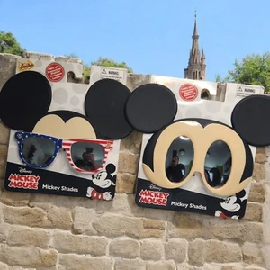 Sunstache Kids Mickey Mouse Ears  Sunglasses Disney New Red White Blue Park Wear - Picture 1 of 15