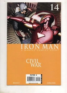 Iron Man #14 Civil War 2007 Capitán América vs Iron Man Batalla Cov/Historia Casi Nuevo 9,4 - Imagen 1 de 3