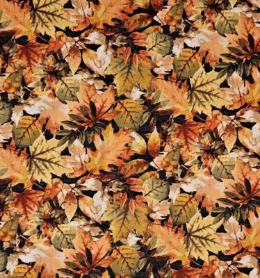 Autumn Leaves Scroll Fabric Fall STUDIO E Quilters Cotton Scant 7/8 YARD - Image 1 of 2