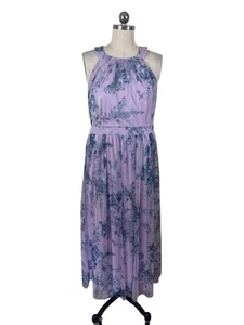 Candalite Y2K Maxi Dress Womens PL Purple Floral Cottage Fairy Soft Girl Pastel - Picture 1 of 10