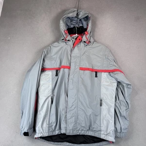 Nike ACG Jacket Mens Large Gray Red 3 Outer Layer Hooded Parka Vintage 90s Style - Picture 1 of 17