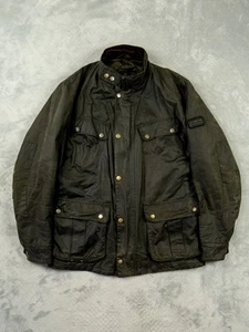 Chaqueta de cera Barbour International Duke para hombre talla mediana verde salvia  - Imagen 1 de 13