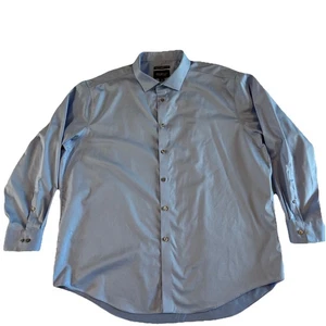 Awearness Kenneth Cole Hemd Herren 19 34/35 XXXL blau bügelfrei Slim Fit Kleid - Bild 1 von 14