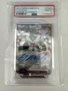 2023 Topps Composite CJ Stroud Chrome Auto Rookie Card #TCA-CS PSA 10 - Picture 1 of 2