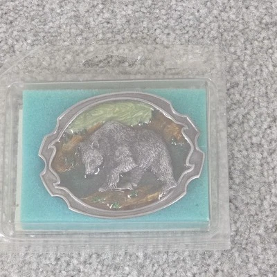 De colección 1984 Siskiyou Western Pewter Metal Williams Oregon Bear Belt Buckle Co. Foto 1 de 4