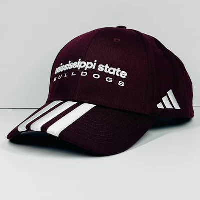 Mississippi State University Bulldogs Adidas Sombrero Estructurado Ajustable con Correa Foto 1 de 4