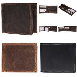 Monedero de cuero auténtico RIFD para hombre formato horizontal cremallera - Imagen 1 de 15