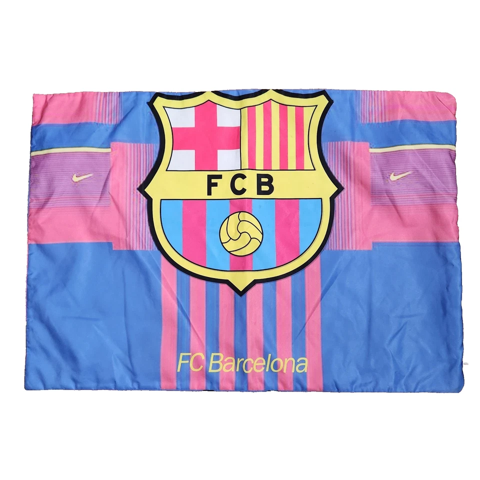 FC Barcelona Nike Pillowcase Soccer Futbol Club Crest Red Blue Logo Bedding Rare - Image 1 of 4