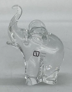 V. Nason & Co Estatuilla Elefante de Cristal de Murano Escultura \ Pisapapeles Italia - Imagen 1 de 10