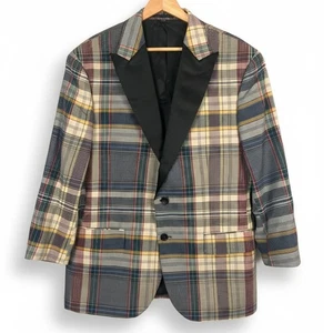 Chaqueta de cena a cuadros J.Crew Ludlow para hombre 42S Preppy ecuestre dinero antiguo Madrás - Imagen 1 de 12
