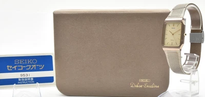 Vintage 1987 [MINT w/Box] Seiko Dolce 9531-5160 Gold Men's Quartz Watch JAPAN - Image 1 of 4