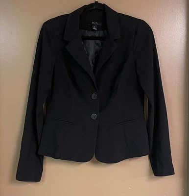 Blazer feminino BCX sob medida preto colarinho entalhado - Imagem 1 de 4