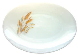 Vintage Fire-King Wheat White Milk Glass 12" Oval Serving Dish 1975 - Picture 1 of 5