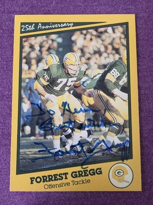Forrest Gregg 1990 Packers SB 1 25th Anniversary Autographed Signed Auto  - Image 1 of 2