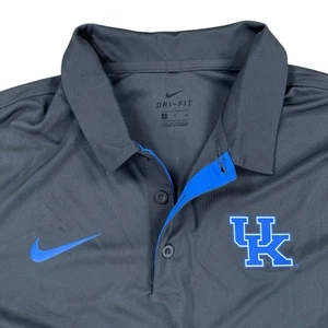 Nike Men's XL Dri-Fit Polo Shirt University of Kentucky Short Sleeve Gray Blue - Picture 1 of 6