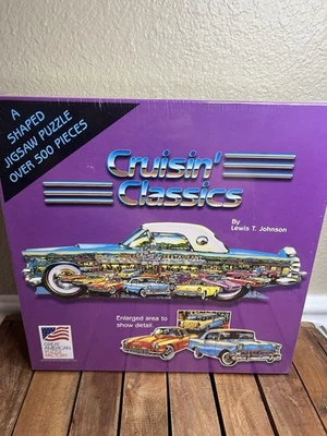 Great American 500 Piece Shaped Jigsaw Puzzle CRUISIN' CLASSICS, 36" X 11¼", NIB - Image 1 of 4