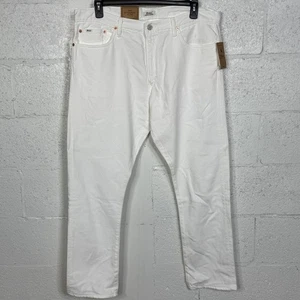 Pantalones de mezclilla rectos ajustados blancos Polo Ralph Lauren para hombre Sullivan 38x32 $125 - Imagen 1 de 11