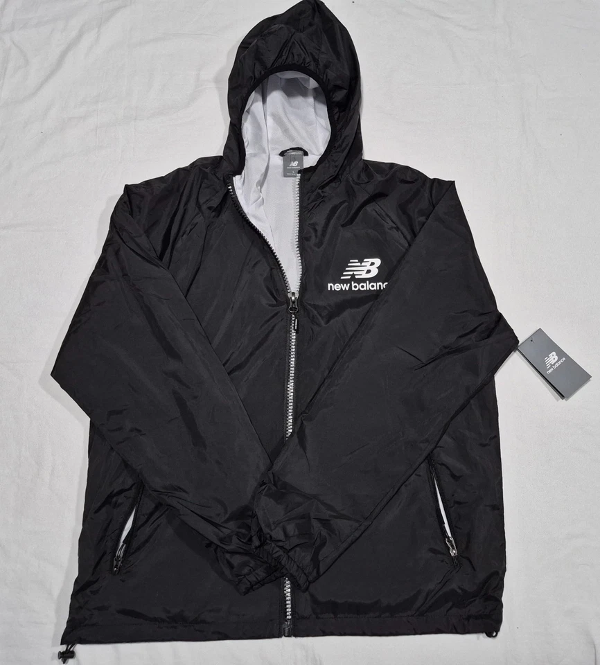 Chaqueta cortavientos New Balance para hombre totalmente forrada ligera con capucha talla grande Foto 1 de 4