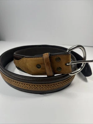 "Cinturón de cuero tejido para hombre cinturón Nocona talla 36""" Foto 1 de 4