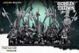 Highland Miniatures 20 Goblins With Pikes Unit  - Picture 1 of 12