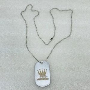 NEU!! Jesus Christus für immer/Treu zum Thron 24" silberfarbene Metall-Erkennungsmarke - Bild 1 von 3