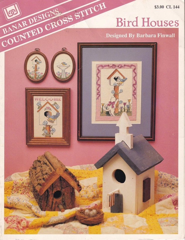 Banar Designs BIRD HOUSES Cross Stitch Pattern Leaflet - Image 1 of 1