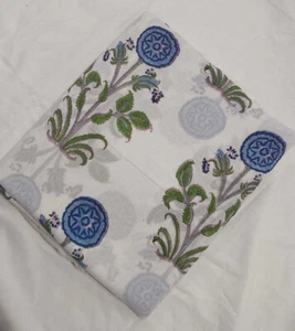 Indian Handmade Black Hand Block Print Running Cotton Voile Fabric By The YardHh - Picture 1 of 7