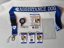 Custom Assistance Dog UK Law Card with 3 personalized dog tag and Lanyard