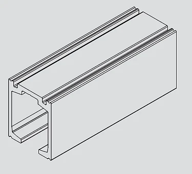 GEZE Binario PERLAN 140 di scorrimento guida superiore col. ARGENTO - Immagine 1 di 1