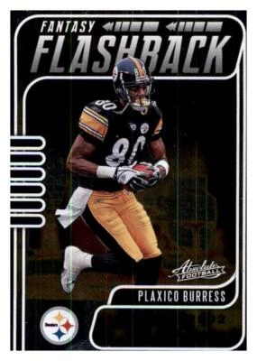 2020 Absolute Fantasy Flashback Foil Plaxico Burress Insert Set Break Steelers - Image 1 of 2