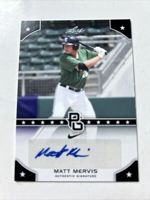 Leaf Matt Mervis Perfect Game Baseball Card-Auto-Chicago Cubs-Signed-PG-MMI - Image 1 of 3