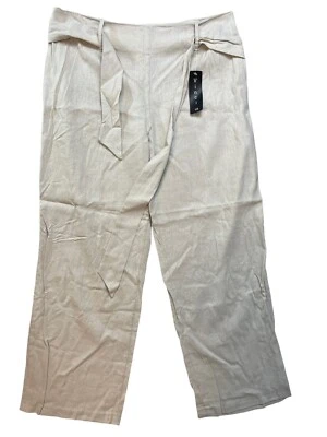 Pantalón cargo VINCI para mujer talla L 16 beige lino nuevo EU44 PRECIO DE VENTA SUGERIDO POR EL FABRICANTE 29 £ Foto 1 de 4