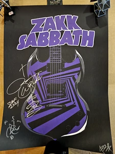 ZAKK SABBATH 18" x 24" SIGNIERT 2024 TOUR POSTER ZAKK WYLDE BLASKO LTD 500 TEILE - Bild 1 von 5