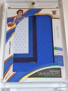 2021 Immaculate Josh Giddey Rookie #PATCH 3 Color Jumbo Jersey /50 - Rare - Picture 1 of 4