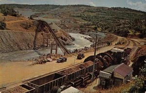 Automatik Autodumper OROVILLE DAM Butte County Kalifornien 60er Vintage Postkarte - Bild 1 von 2
