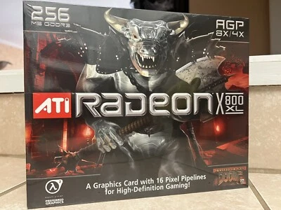 Vintage ATI Radeon X800 XL 256MB GDDR3 SDRAM AGP 4x/8x - Brand New - New in Wrap - Image 1 of 4