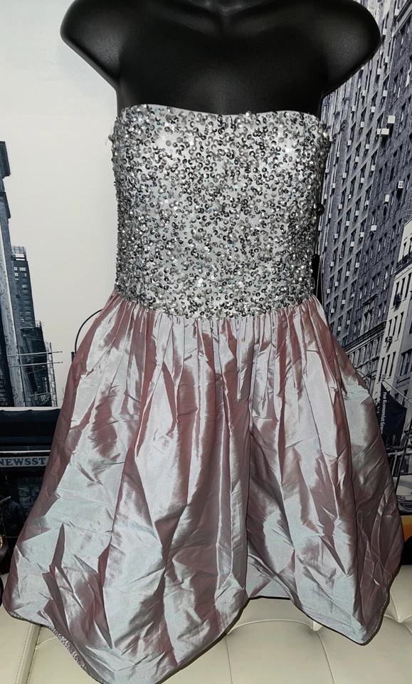 Adrianna Papell Womens Chantilly Pink Lace Tiered Party Mini Dress 12 BHFO 6684