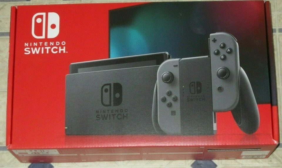 Nintendo ~ Switch Console With Gray Controllers ~ (Newest Model) NIB! - Image 1 of 1