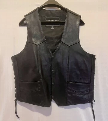 💥 Chaqueta de moto de cuero Unik - Chaleco para mujer talla mediana Foto 1 de 4