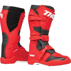 Thor Blitz XR Motocross Boots MX Bike Adult - RED / CHARCOAL - Picture 1 of 5