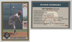 1991 Front Row Draft Picks Mail-In Frankie Bonus Gold Frank Rodriguez #FR4
