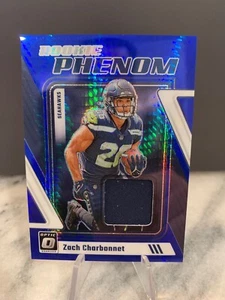 2023 Panini Donruss Optic - Zach Charbonnet - Rookie Phenom Jersey Blue Rookie - Bild 1 von 2