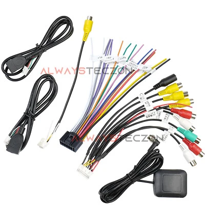 Car Stereo Radio Wiring Harness Kit ISO RCA Adapter GPS Antenna Wire USB Cord - Image 1 of 4