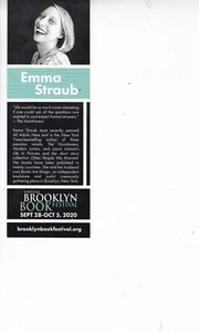 Emma Straub 2020 Brooklyn Public Library Bookmark - Picture 1 of 2