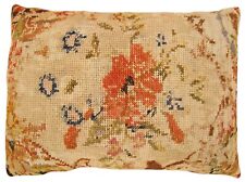 Antique Decorative English Needlepoint Pillow with FREE SHIPPING!